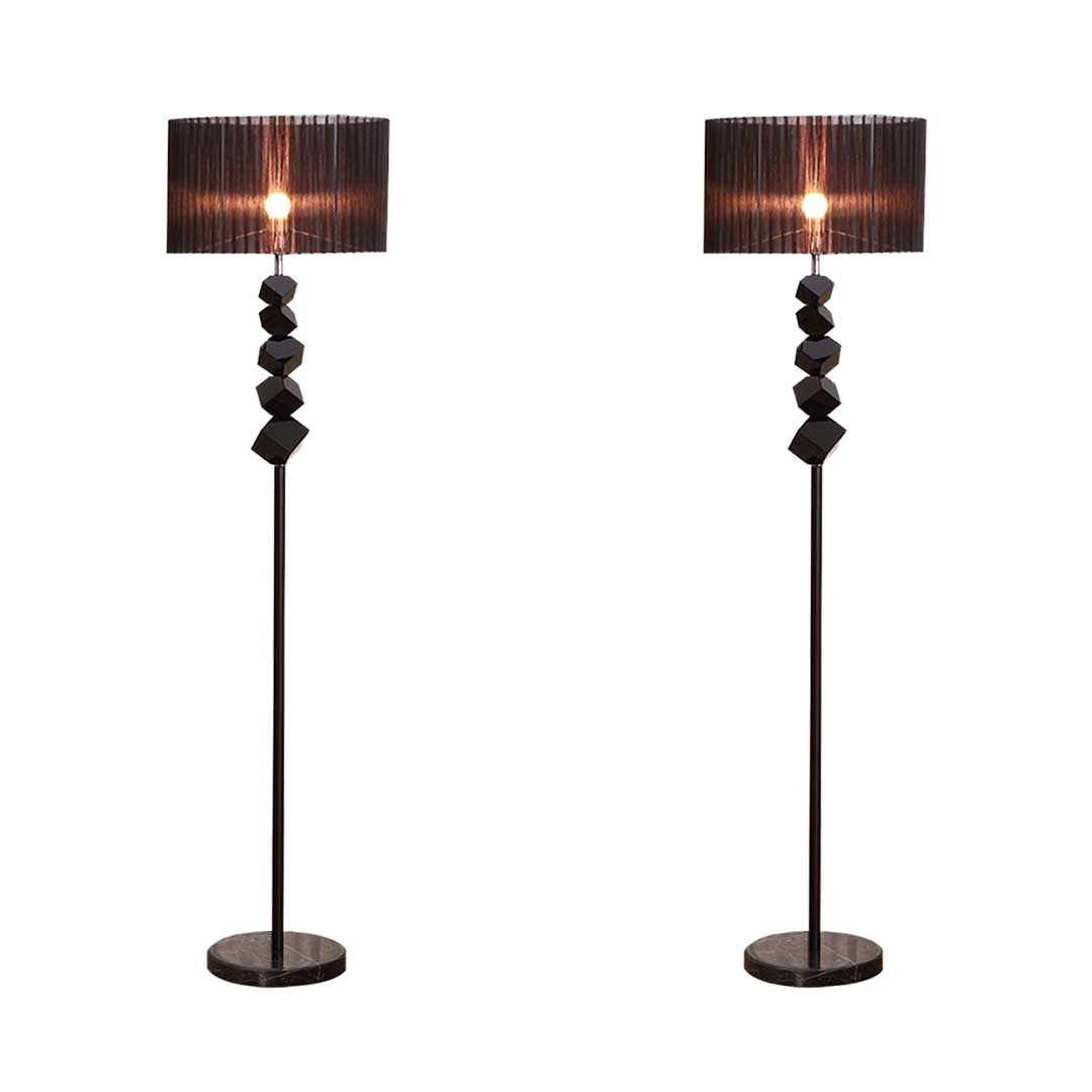 SOGA 2X Floor Lamp Metal Base Standing Light with Dark Shade Tall Lamp $ 655.50