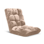 SOGA Floor Recliner Folding Lounge Sofa Futon Couch Folding Chair Cushion Light Apricot $ 94.50