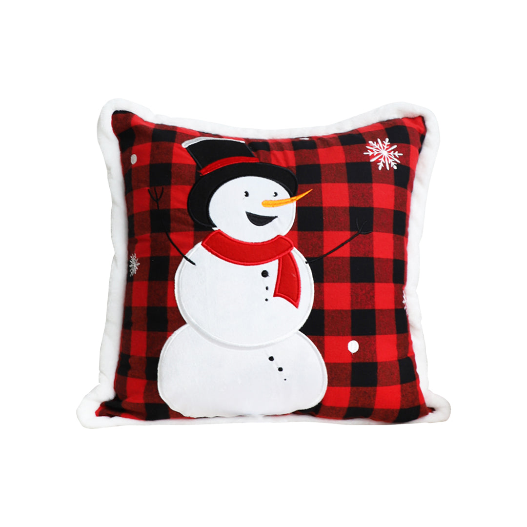 SOGA 45cm Throw Pillow Red Christmas Snowman Square Cushion for Festive Holiday Winter Home Decor $ 48.90