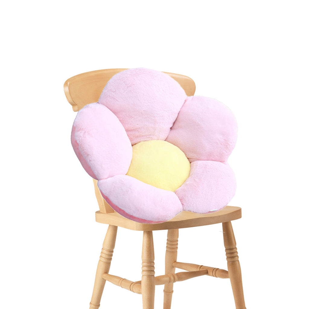 SOGA Pink Whimsical Big Flower Shape Cushion Soft Leaning Bedside Pad Floor Plush Pillow Home Decor $ 55.50