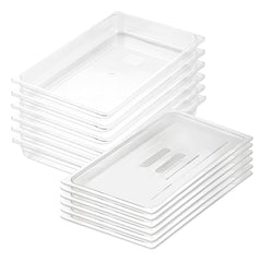 SOGA 65mm Clear Gastronorm GN Pan 1/1 Food Tray Storage Bundle of 6 with Lid