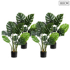 SOGA 4X 80cm Artificial Indoor Potted Turtle Back Fake Decoration Tree Flower Pot Plant $ 337.90