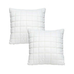 SOGA 2X Quilted Cushion 50cm White Grid Pattern Soft Padded Decorative Throw Pillow $ 119