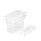 SOGA 200mm Clear Gastronorm GN Pan 1/3 Food Tray Storage Bundle of 2 with Lid $ 107.90