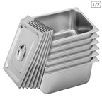 SOGA 6X Gastronorm GN Pan Full Size 1/2 GN Pan 20cm Deep Stainless Steel Tray With Lid $ 199.90