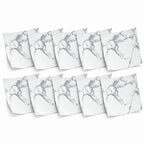 SOGA Peel & Stick Floor and Wall Tiles 60 x 60cm 10 Pack White Grey Faux Marble