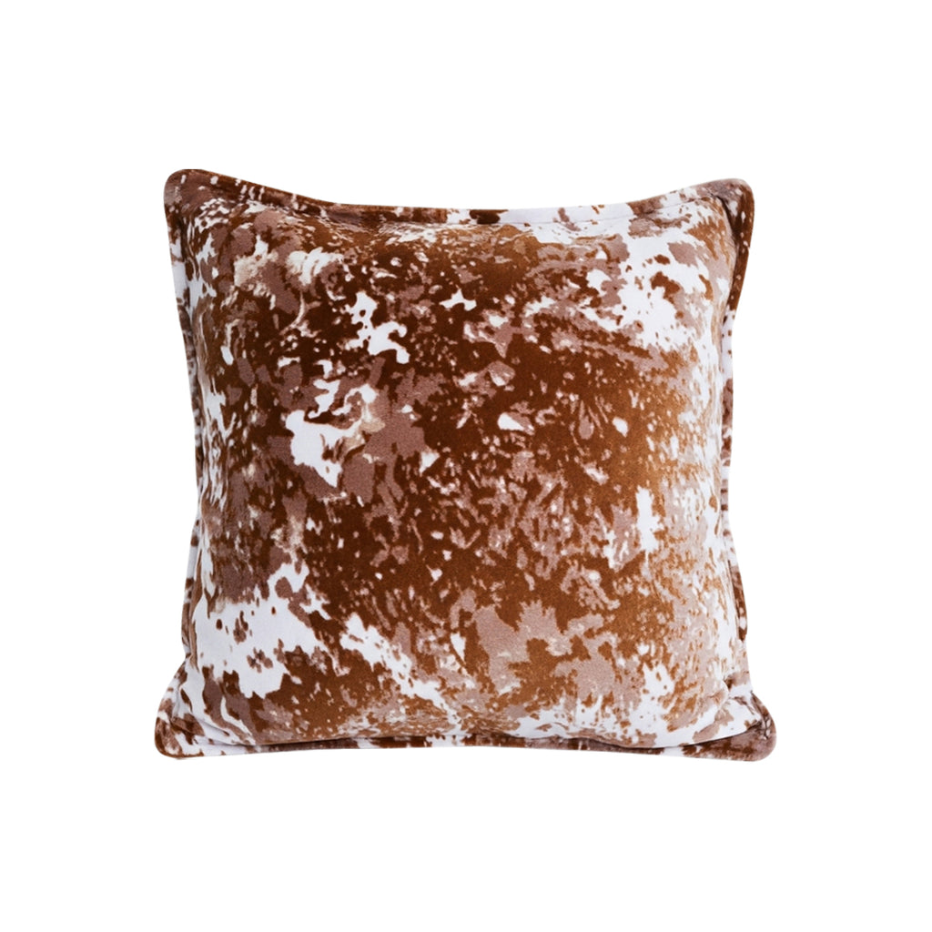SOGA 50cm Brown White Crushed Velvet Decorative Throw Pillow $ 66.90