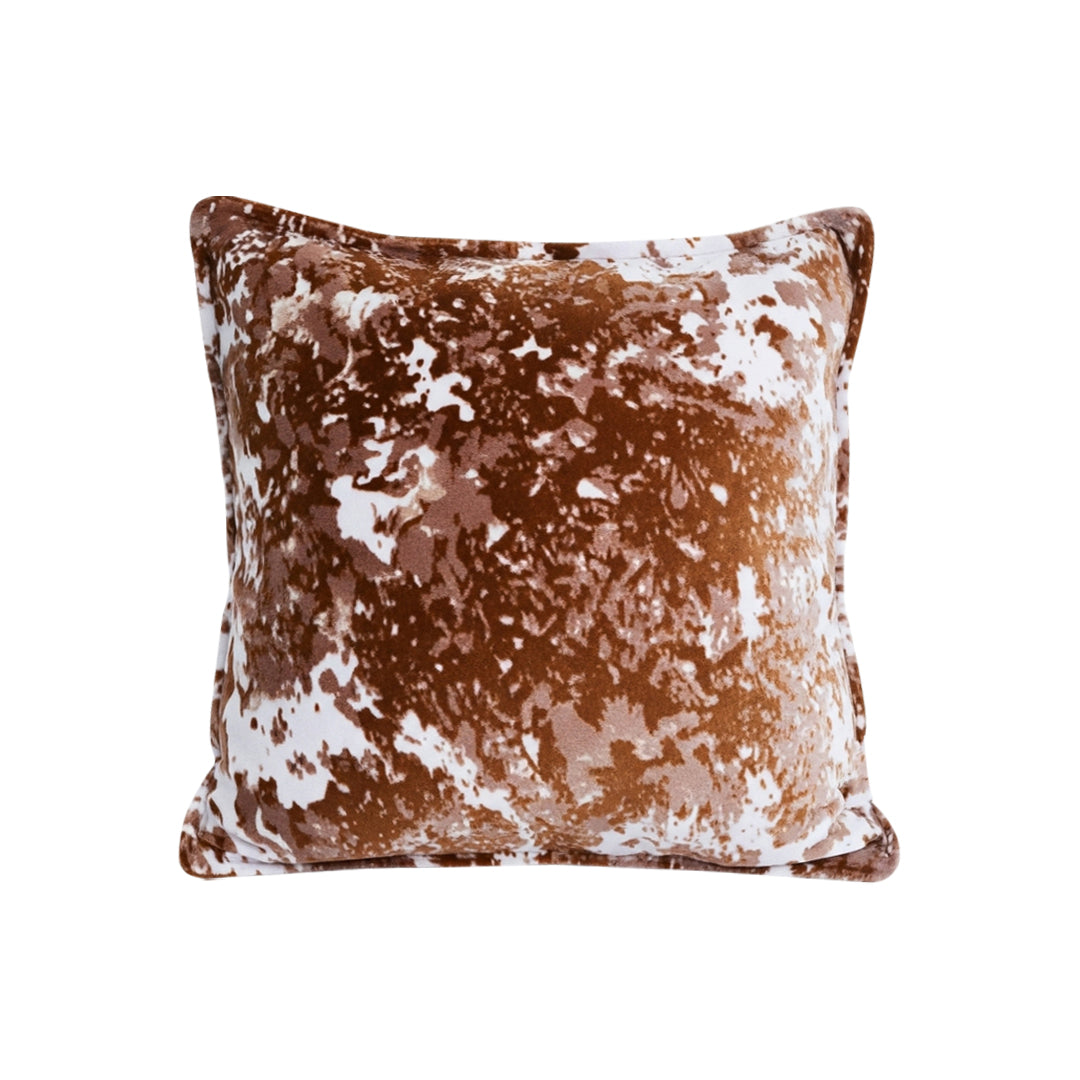 SOGA 50cm Brown White Crushed Velvet Decorative Throw Pillow $ 66.90
