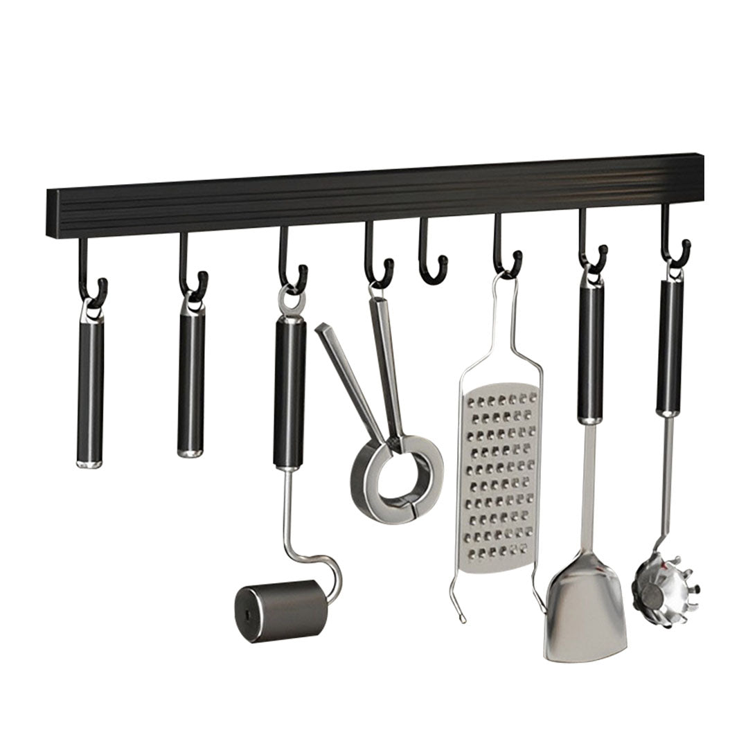 SOGA 41cm Wall Mounted Kitchen Utensil Storage Rack Space-Saving Spatula Organiser with Durable Hooks $ 33.50