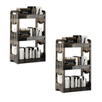 SOGA 2X 38x24cm Black 3 Tier Bookshelf & Cosmetic Storage Organizer Trolley Rack $ 137.90