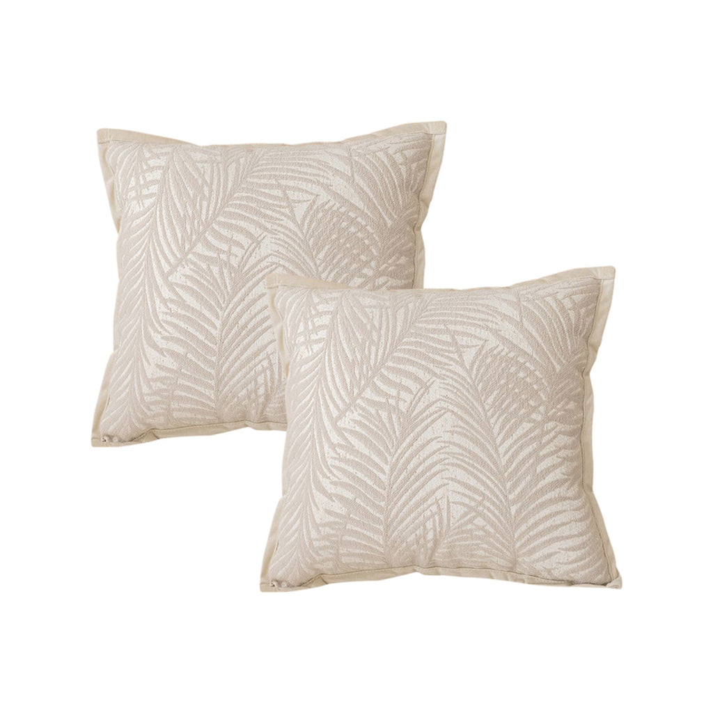 SOGA 2X 45cm Elegant Palm Leaf Texture & Jacquard Square Throw Pillow $ 107.90