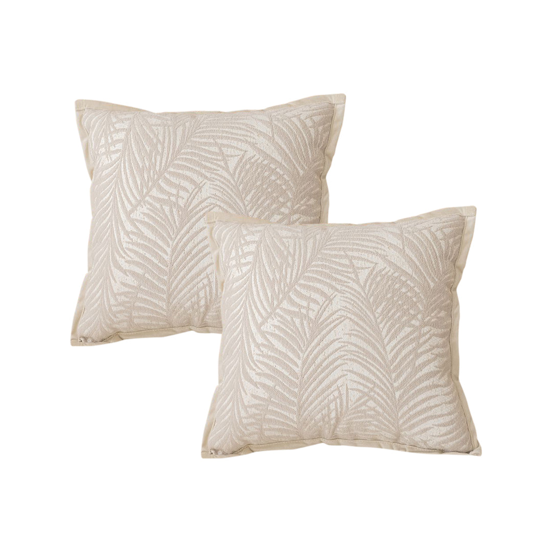 SOGA 2X 45cm Elegant Palm Leaf Texture & Jacquard Square Throw Pillow $ 107.90