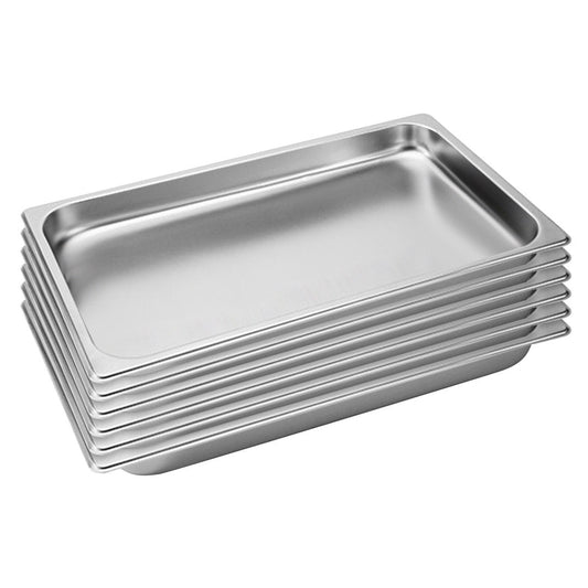 SOGA 6X Gastronorm GN Pan Full Size 1/1 GN Pan 4cm Deep Stainless Steel Tray $ 111.50