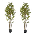 SOGA 2X 240cm Lucky Bamboo Tree Bambusa Vulgaris Artificial Plant w/ 7 Branches Home Accent Decor $ 549.90