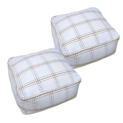 SOGA 2X 40cm Pouf Soft Polyester Cotton Pillow with EPP Particle Insert Home Decor