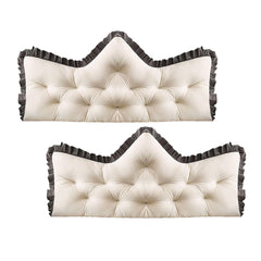 SOGA 2x 150cm Crown Pillow Tufted Cream Headboard Cushion for Bed $ 129.50