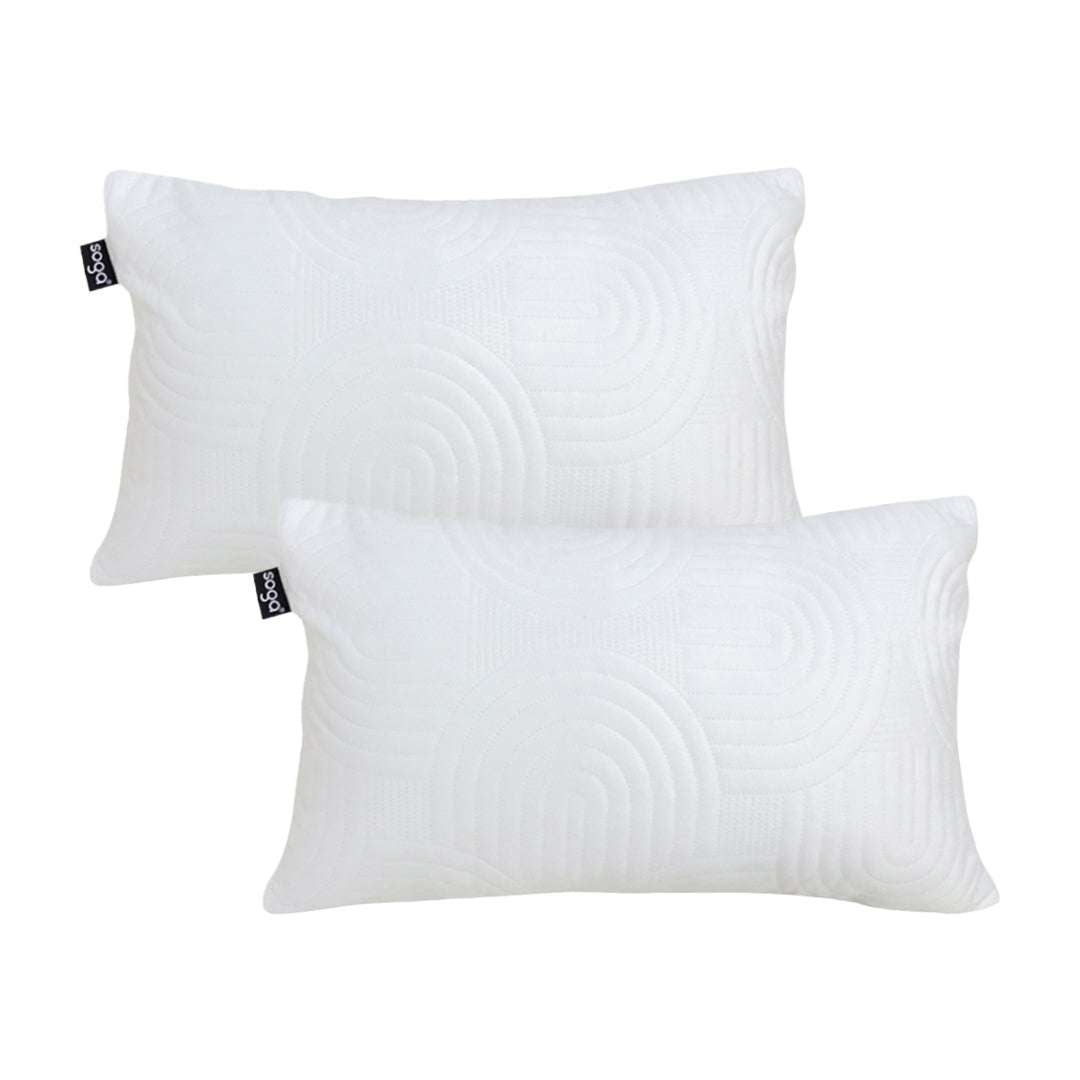 SOGA 2X 30cm White Textured Geometric Pattern Decorative Throw Pillow $ 119