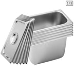 SOGA 6X Gastronorm GN Pan Full Size 1/3 GN Pan 20cm Deep Stainless Steel Tray with Lid $ 177.90