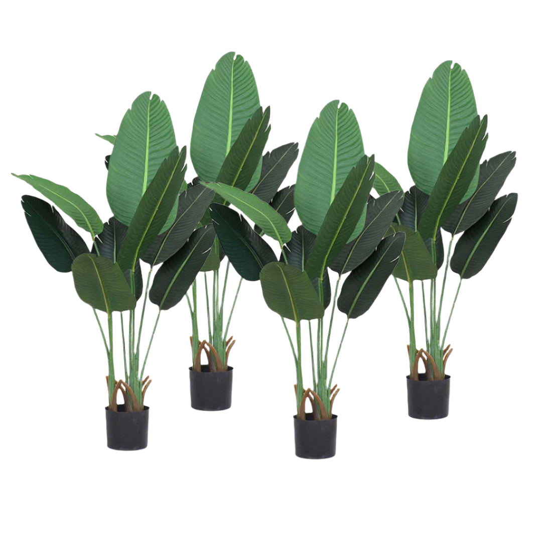 SOGA 4X 120cm Artificial Green Indoor Traveler Banana Fake Decoration Tree Flower Pot Plant $ 464.50