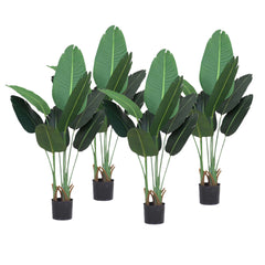 SOGA 4X 120cm Artificial Green Indoor Traveler Banana Fake Decoration Tree Flower Pot Plant