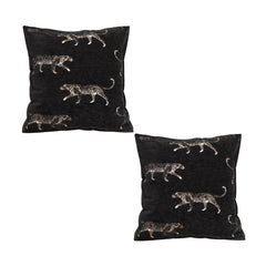 SOGA 2X 50cm Black Throw Pillow Elegant Decorative Cushion Living Room Modern Home Decor
