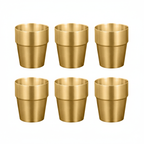 SOGA 260ml Stainless Steel Cups Set of 6 Reusable Durable Gold Drinking Tumblers $ 51