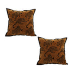 SOGA 2X 45cm Throw Pillow Dark Brown Leopard Square Retro Decorative Cushion for Living Room $ 101.50
