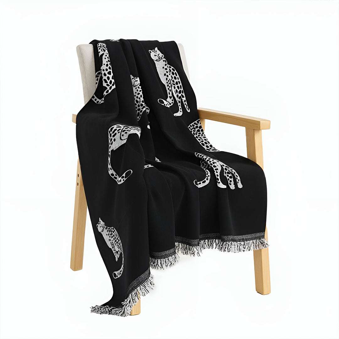 SOGA One-seater Black Sofa Cover Leopard Print 130x180cm Polyester $ 79