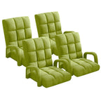 SOGA 4X Foldable Lounge Cushion Adjustable Floor Lazy Recliner Chair with Armrest Yellow Green $ 802.50