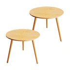 SOGA 2X 60x60cm Walnut Small Side Coffee Table Living Room Balcony Home Décor Style $ 133.90