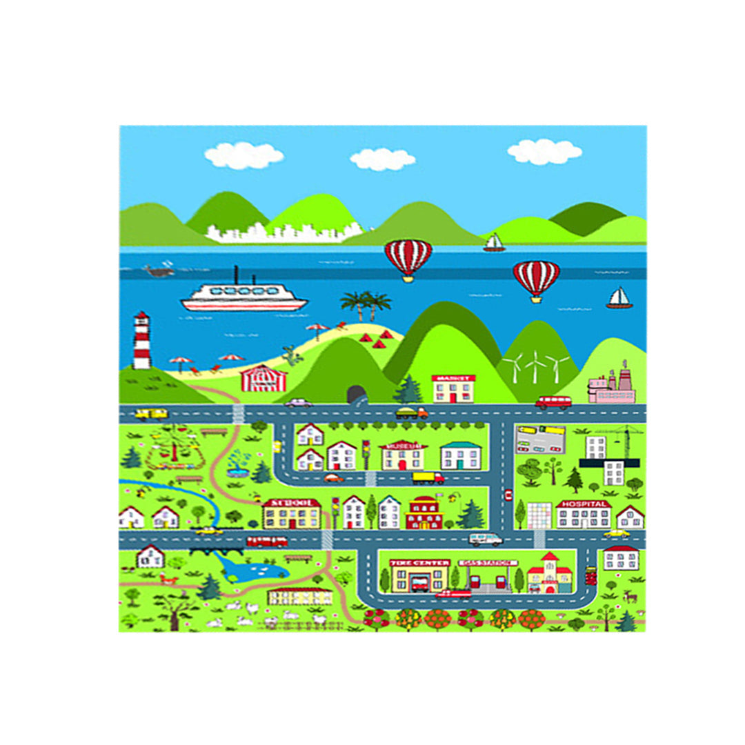 SOGA 120cm Kids Rug Street Map Play Mat Educational Baby Theme Park Area Rugs $ 77.90