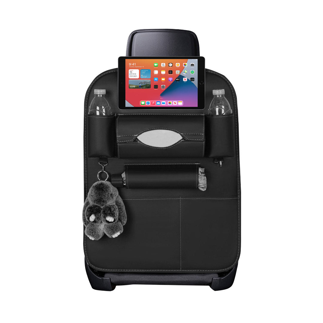 SOGA PVC Leather Car Back Seat Storage Bag Multi-Pocket Organizer Backseat and iPad Mini Holder Black $ 33.50