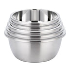 SOGA 5Pcs Deepen Matte Stainless Steel Stackable Baking Washing Mixing Bowls Set Food Storage Basin $ 77.90