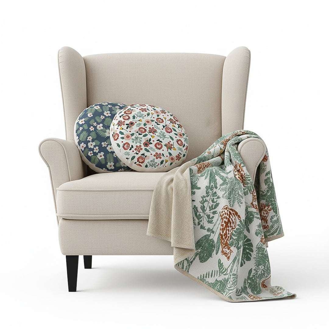 SOGA Home & Living Bundle – Soft Polyester-Cotton Pillows & Tropical Leaf Throw Blanket $ 203