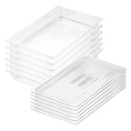 SOGA 65mm Clear Gastronorm GN Pan 1/1 Food Tray Storage Bundle of 6 with Lid $ 316.50