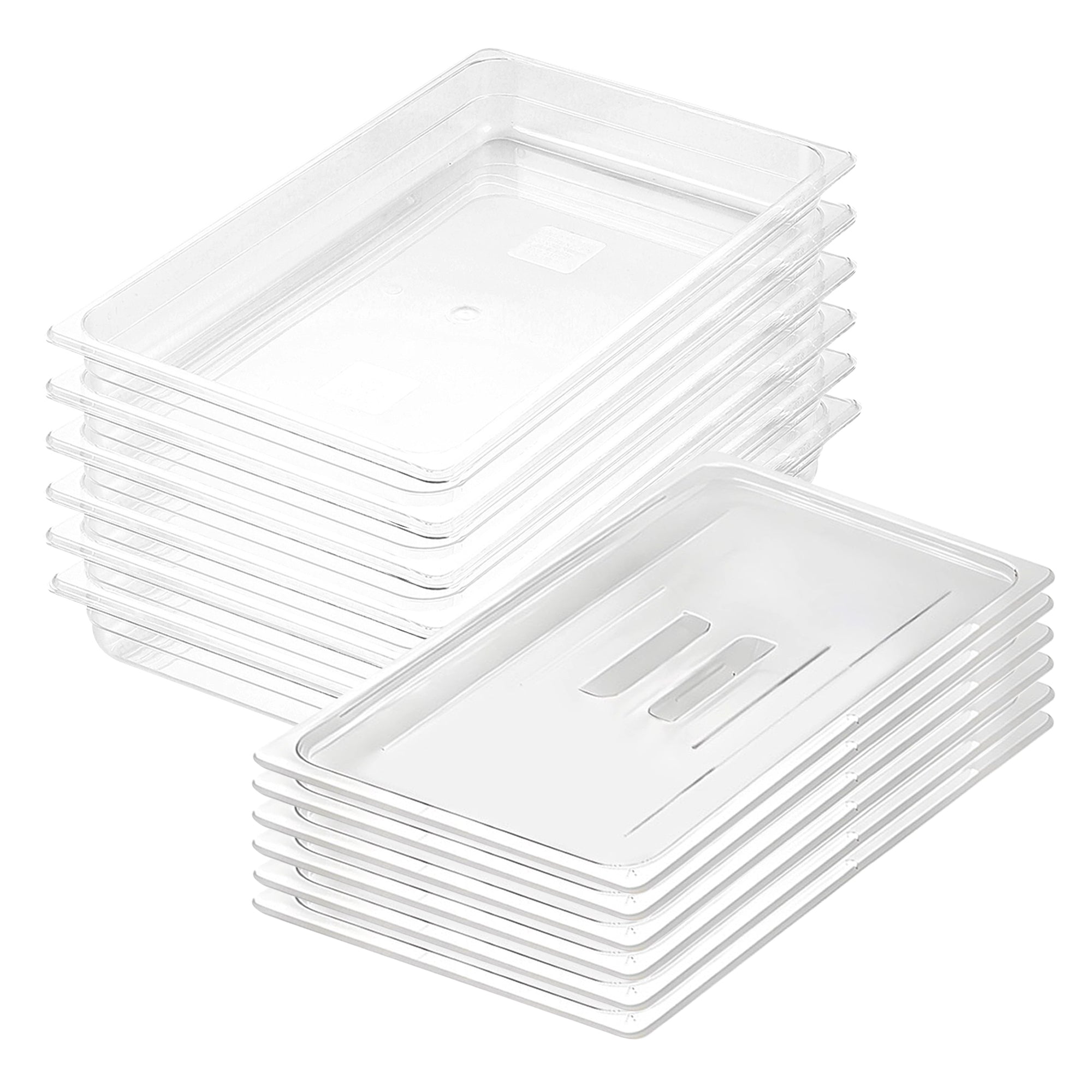 SOGA 65mm Clear Gastronorm GN Pan 1/1 Food Tray Storage Bundle of 6 with Lid $ 316.50