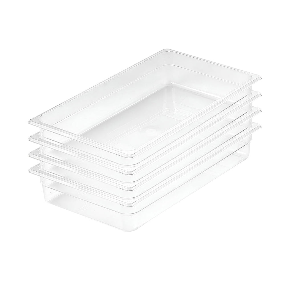 SOGA 100mm Clear Gastronorm GN Pan 1/1 Food Tray Storage Bundle of 4 $ 177.50