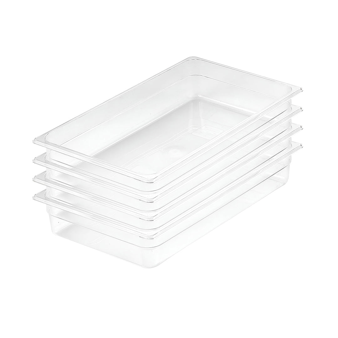 SOGA 100mm Clear Gastronorm GN Pan 1/1 Food Tray Storage Bundle of 4 $ 177.50