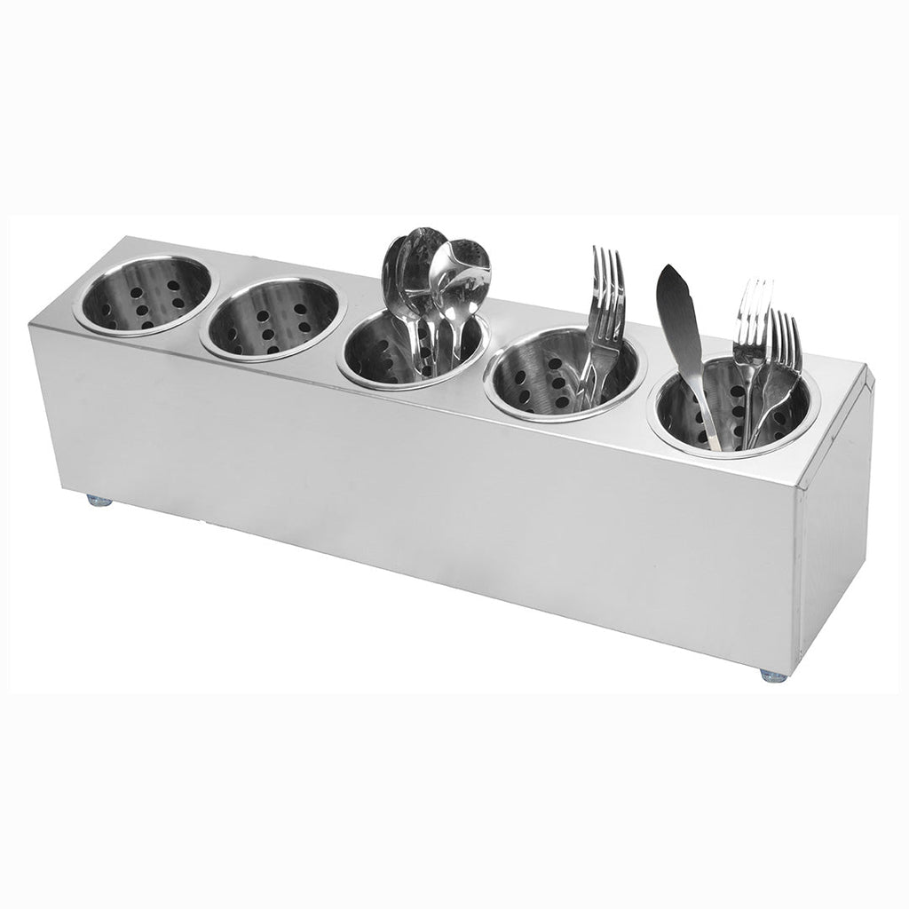 SOGA 18/10 Stainless Steel Commercial Conical Utensils Cutlery Holder with 5 Holes $ 111.50