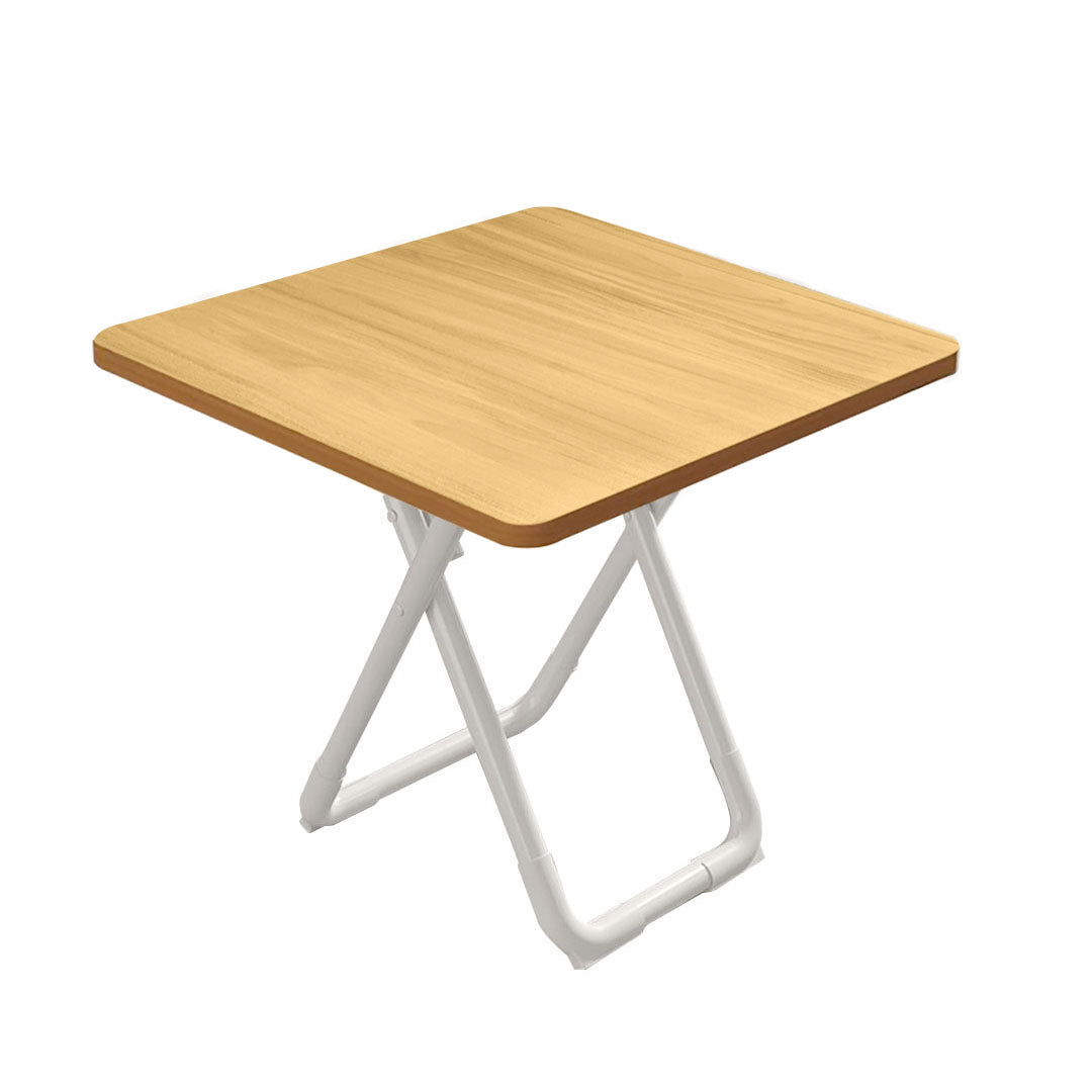 SOGA 80cm Wood Color Board Square Table with White Legs Modern and Stylish Design for Home Decor $ 102.50