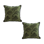 SOGA 2X 40cm Throw Pillow Green Leopard Square Retro Decorative Cushion for Living Room $ 101.50