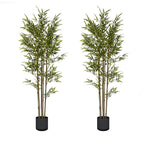 SOGA 2X 180cm Lucky Bamboo Tree Bambusa Vulgaris Artificial Plant w/ 7 Branches Home Accent Decor $ 323.50