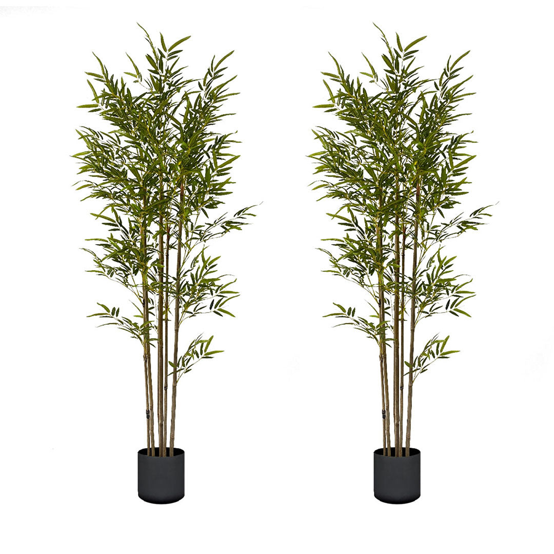 SOGA 2X 180cm Lucky Bamboo Tree Bambusa Vulgaris Artificial Plant w/ 7 Branches Home Accent Decor $ 323.50