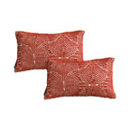 SOGA 2X 30cm Cinnabar Pillow Perfect Burnt Indoor/Outdoor Corded Throw Orange Set Lumbar Throw Pillow $ 90.90