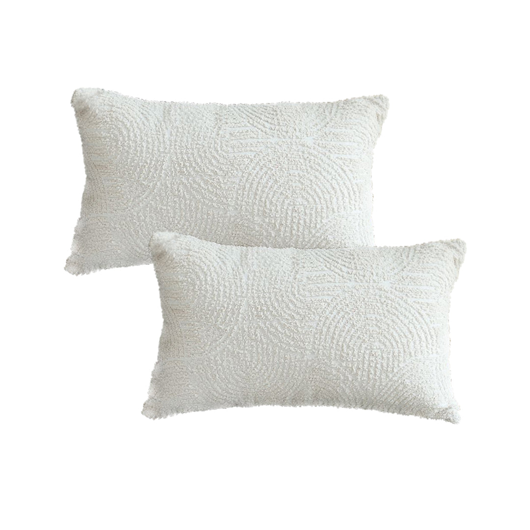 SOGA 2X 30cm Lumbar Pillow Embroidered Decorative Linen Cover Stitch Story Throw Pillow $ 90.90