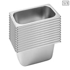 SOGA 12X Gastronorm GN Pan Full Size 1/3 GN Pan 15cm Deep Stainless Steel Tray $ 195.50