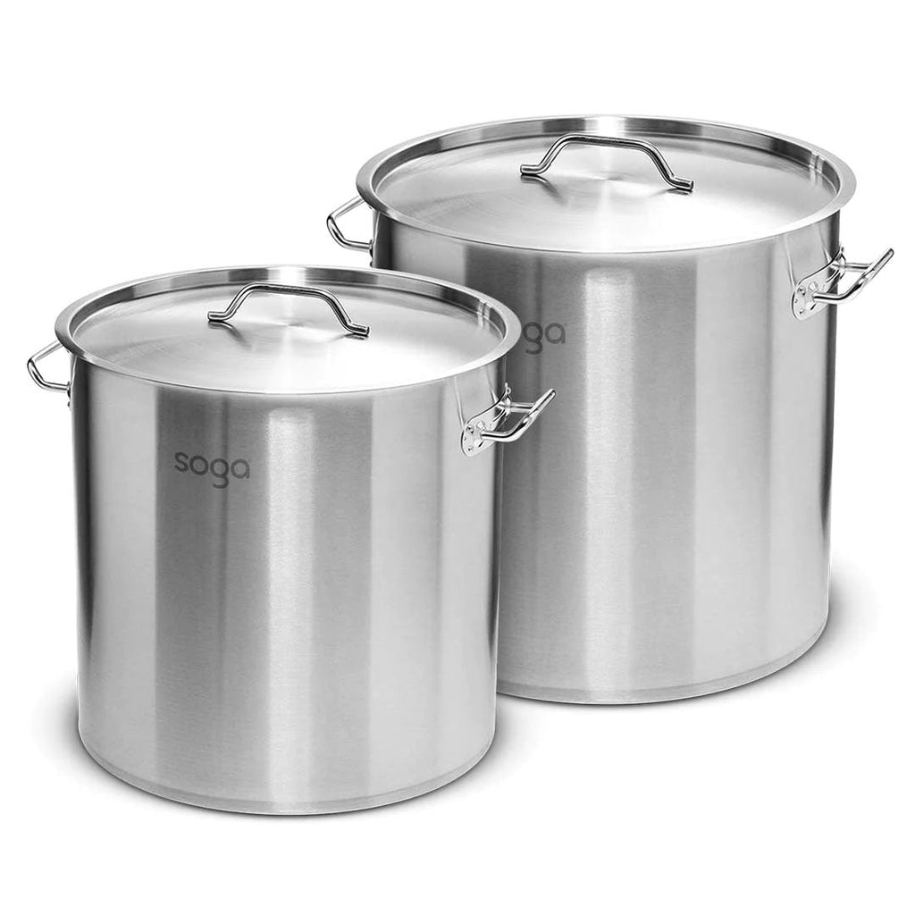 SOGA Stock Pot 17L 33L Top Grade Thick Stainless Steel Stockpot 18/10 $ 296.50