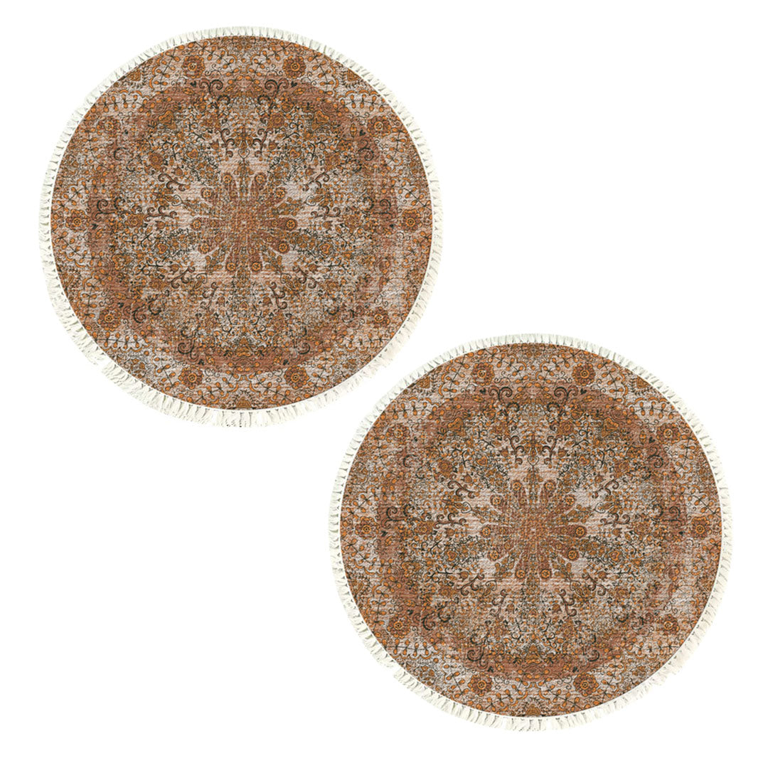 SOGA 2X 120cm Mandala Pattern Circle Area Rugs for Living Room Lounge Anti-slip Doormat Home Decor $ 142.50