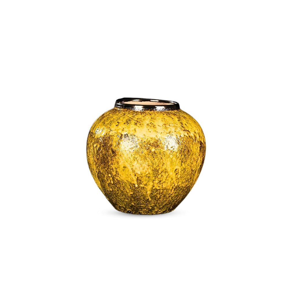 SOGA 21x22cm Yellow Small Ceramic Flower Vase Elegant Living Room Home Decor $ 77.90