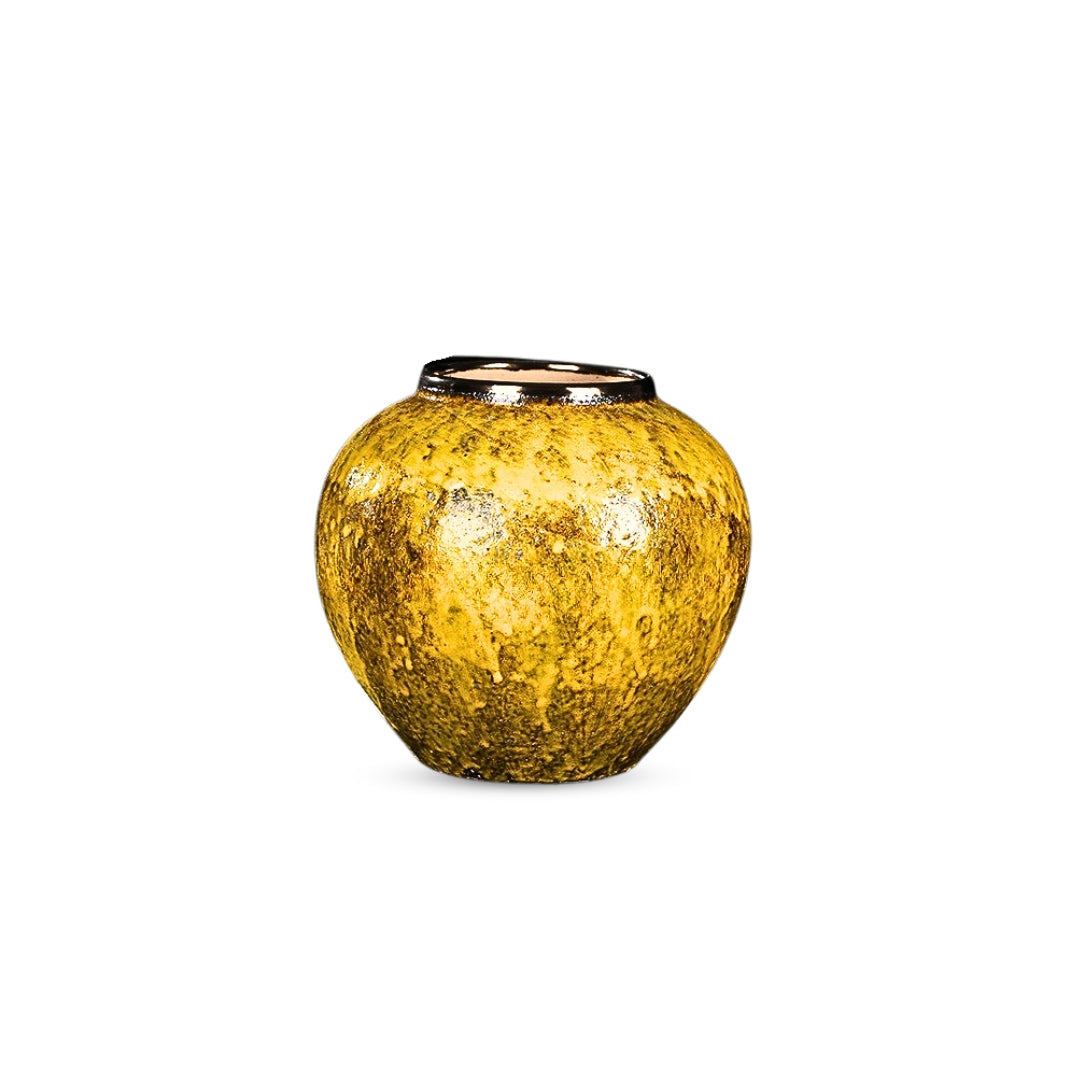 SOGA 21x22cm Yellow Small Ceramic Flower Vase Elegant Living Room Home Decor $ 77.90